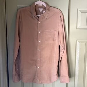J. Crew Men's Tan Corduroy Button-Down Shirt